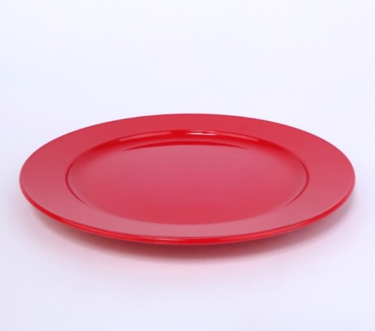 vaLon Zephyr Frühstücksteller 20 cm aus schadstofffreiem Kunststoff in der Farbe rot.