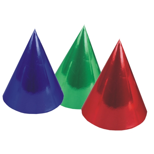 6 Hütchen farbig sortiert "Metallic" von PAPSTAR
