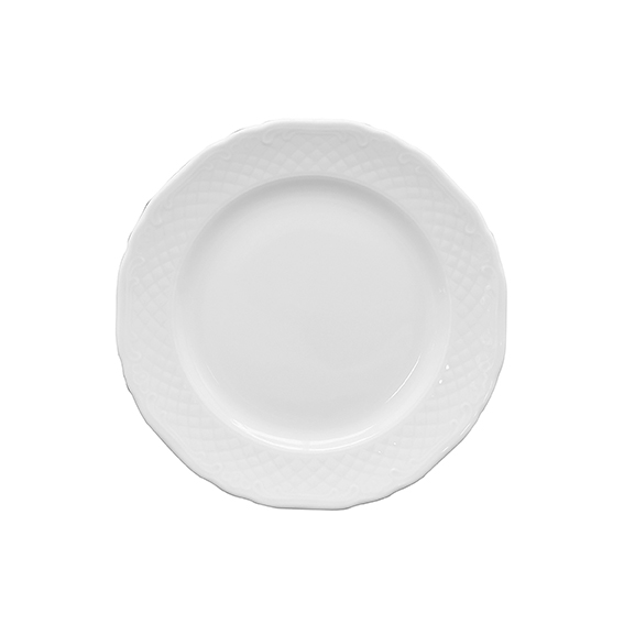 Dessertteller flach - Durchmesser 19,0 cm - Form LA REINE - uni weiß