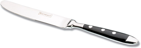 Messer NOSTALGIE von ESMEYER, aus Klingenstahl, schwere, geschmiedete Qualität, dreifach geniete- ter Griff aus Kunststoff, schwarz