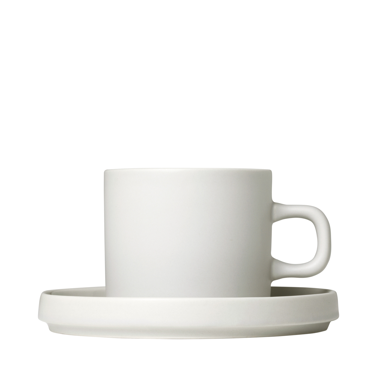 Set 2 Kaffeetassen -PILAR- Moonbeam, 200 ml, Ø 8 cm, Ø 14,5 cm. Material: Keramik. Von Blomus.