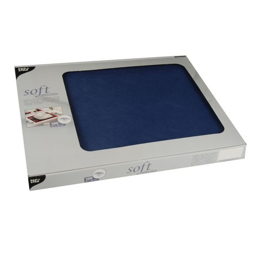 100 Tischsets, stoffähnlich, Vlies "soft selection" 30 cm x 40 cm dunkelblau von Starpak
