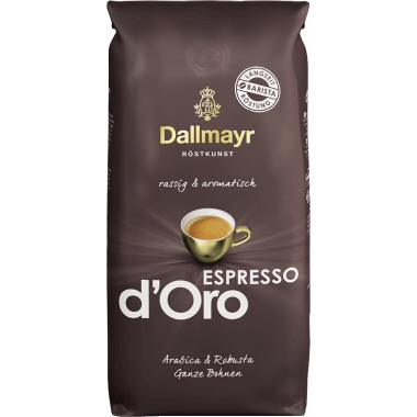 Dallmayr Espresso d´Oro ganze Bohne 1.000 g/Pack., ganze Bohne Für diese Espressospezialität werden hochwertige