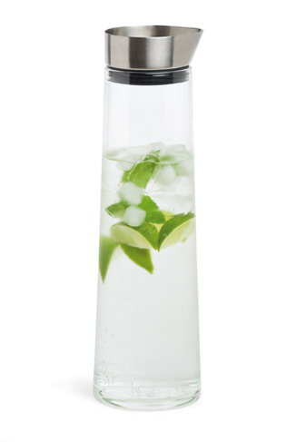 Blomus Wasserkaraffe FRESH, Inhalt: 1,5 Liter, Höhe: 345 mm, Glas-Edelstahl-Kombination.