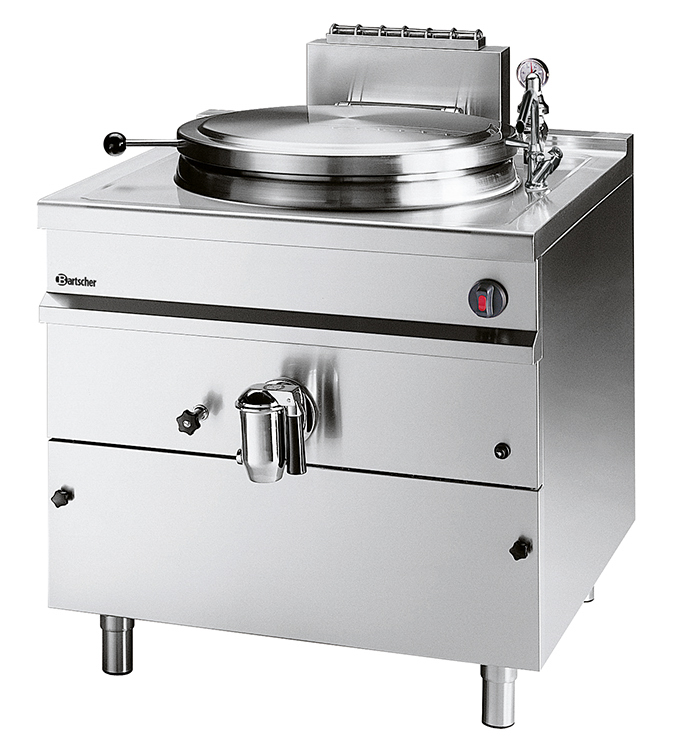 Bartscher Kochkessel G150L | Eigenschaften: Automatische Wasserstandskontrolle im Zwischenmantel | Maße: 80 x 90 x 900 cm. Gewicht: