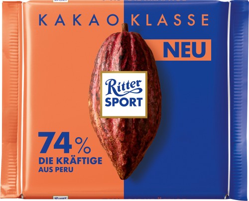 Ritter Sport Schokolade 74% die Kräftige 100G Kakao Klasse-Sortiment