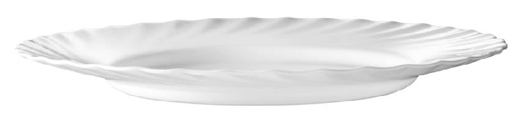 Speiseteller Ø: 24,5 cm aus Hartglas - Form Trianon uni weiß - ARCOPAL