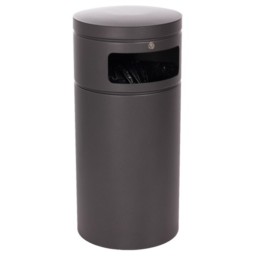Bica 5071 Abfallbehälter Außenbereich75 Liter - Eleganter runder Abfallbehälter für den Außenbereich aus hochwertigem verzinktem Stahl.