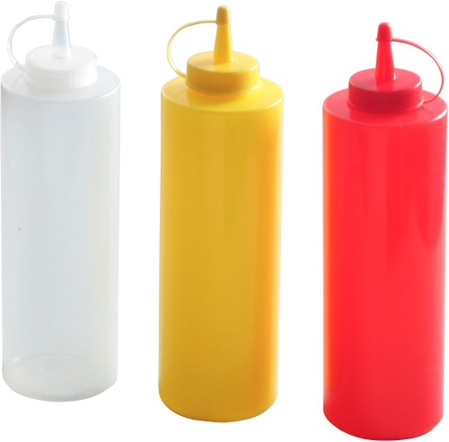 HENDI Spenderflasche für Saucen - Farbe: transparent - 0,70 Liter Ø70x240 mm 1 VE = 3 Stk.