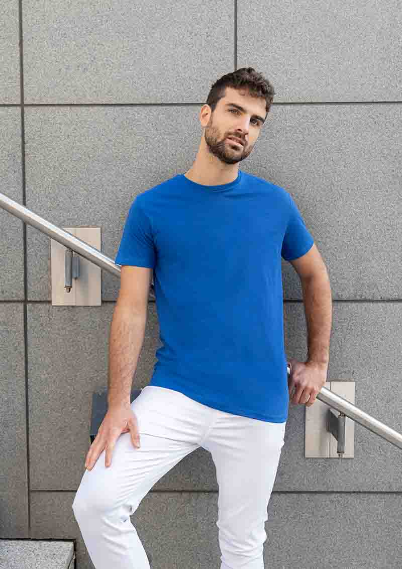 Herren Workwear T-Shirt Casual-Flair, aus nachhaltigem Material , GR. 2XL , Farbe: königsblau , von Karlowsky