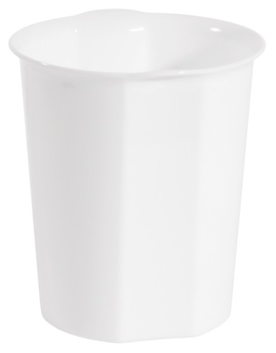 Tischabfallbehälter aus weißem SAN-Kunststoff, stapelbar Durchmesser: 13 cm, Höhe: 15 cm, Volumen: 1,25 l