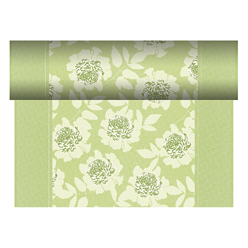 Tischläufer, stoffähnlich, PV-Tissue Mix "ROYAL Collection" 24 m x 40 cm grün "Adele" von PAPSTAR