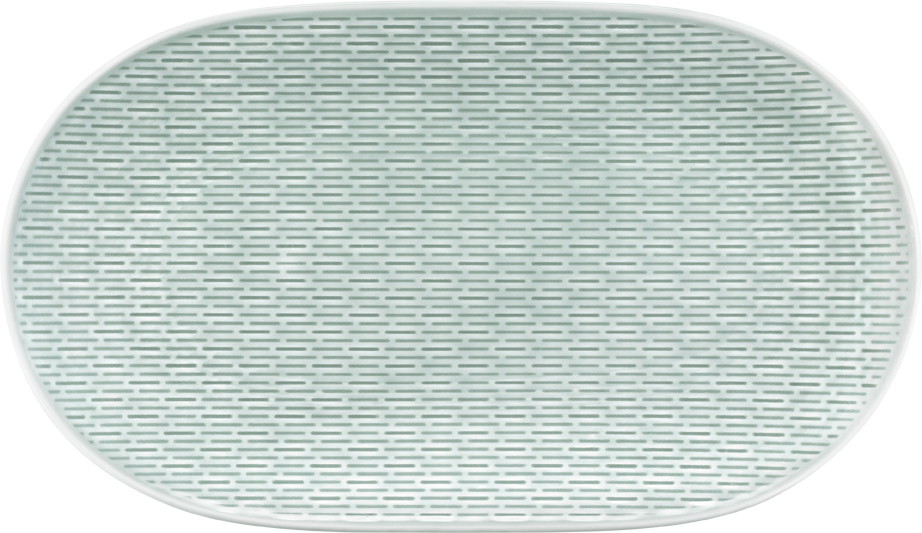 Bauscher Platte aus der Kollektion scope glow sea, oval, coup, relief, 32 cm, aus Porzellan