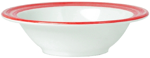 WACA Schüssel BISTRO in weiß-cherryrot, aus Melamin. Durchmesser: 14 cm. Kapazität: 0,2 l.
