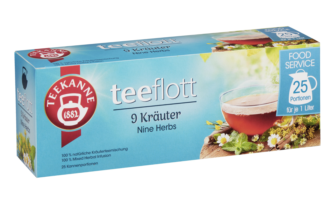Teeflott Kräutertee, Kannenbeutel für je 1 Liter, Inhalt: 25 Beutel.