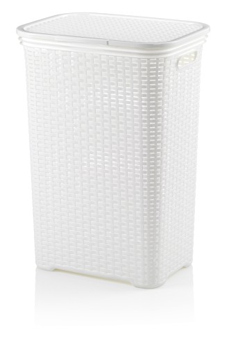 KELA Wäschebox Brasilia PP-Kunststoff weiß 43,5x33,5x60,0cm 60,0l