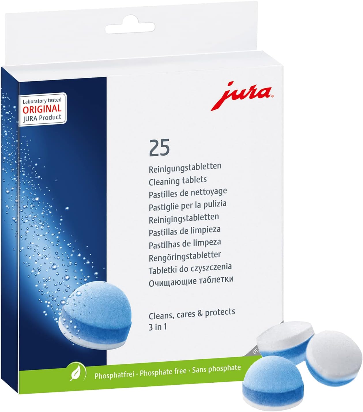 Jura 2-Phasen Reinigungstabletten, Inhalt: 25 Stk. für alle Jura-Kaffeevollautomaten