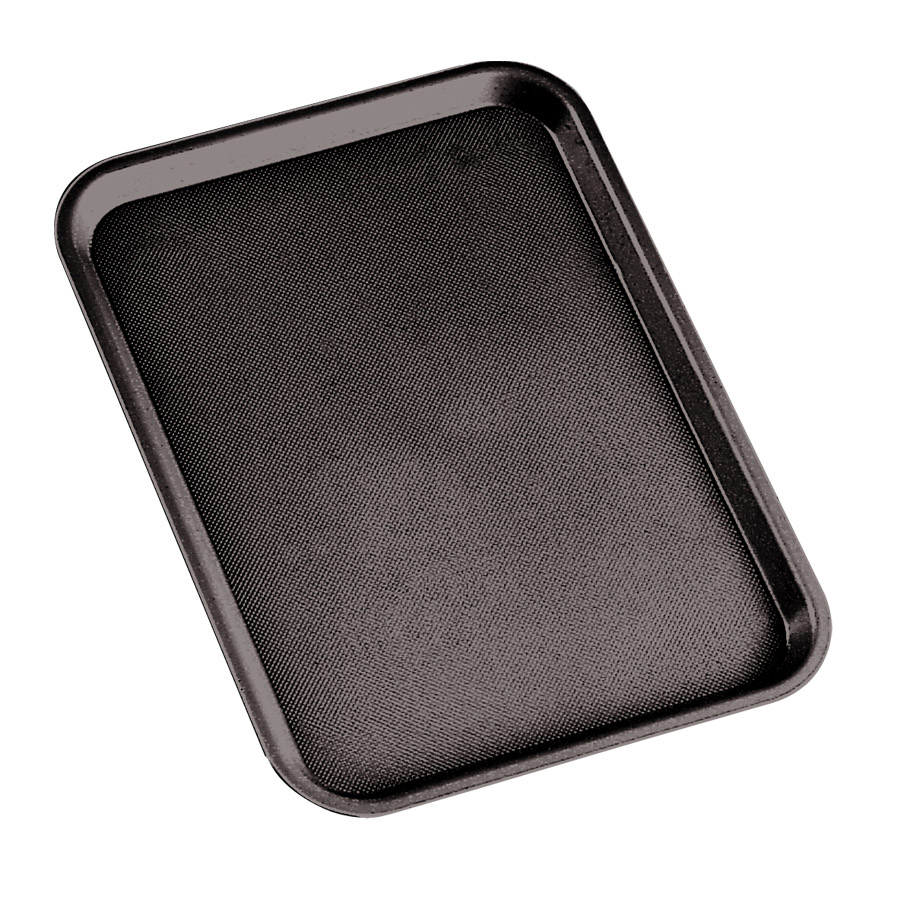ARAVEN Fast Food-Tablett 416x305mm aus Polypropylen zum Servieren von Speisen, schwarz
