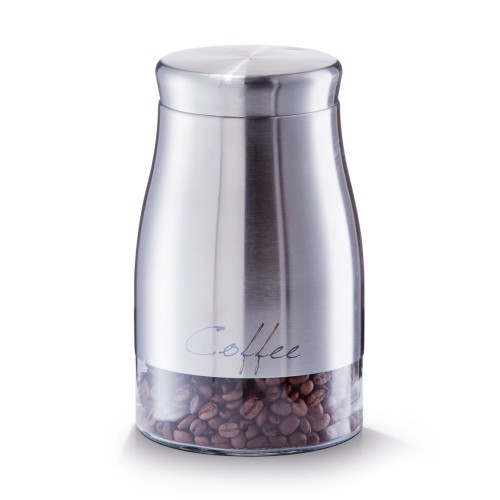 Zeller Vorratsdose COFFEE, Inhalt: 1,3 Liter, Material: Edelstahl/Glas, Höhe: 19 cm