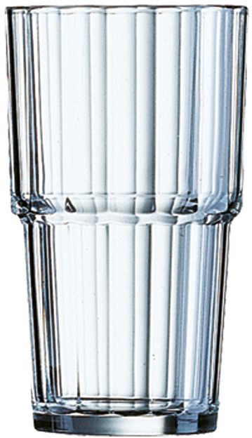 Longdrinkglas NORVEGE, Inhalt: 0,32 Liter, Höhe: 125 mm, Durchmesser: 74 mm, mit Füllstrich bei 0,2l, stapelbar, Arcoroc.