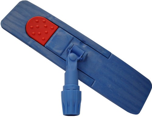 Magnetklapphalter aus Kunststoff, Farbe: blau-rot, Breite: 400 mm.