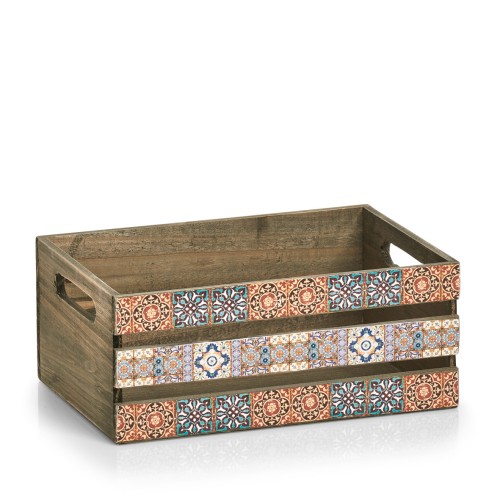 Deko-Kiste "Mosaik", Holz. Länge: 320 mm. Breite: 220 mm. Höhe: 130 mm