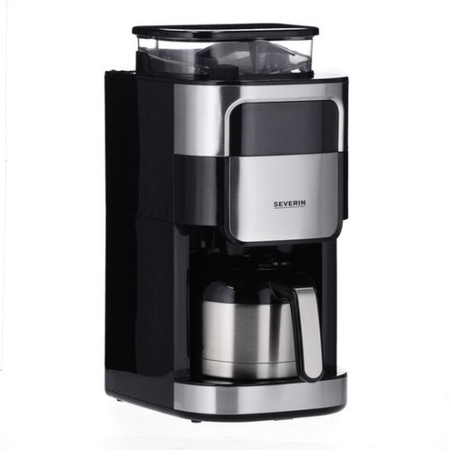 Severin Filterkaffeemaschine mit Mahlwerk und Edelstahl-Thermokanne,, ca. 1000 W, bis 8 Tassen,herausragendes Kaffeearoma dank