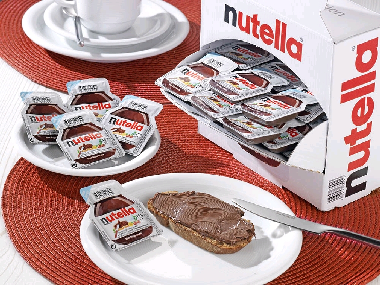 Nutella Nuss-Nougat-Creme, Inhalt: 40 Stück à 15 g Portionspackungen hygienisch einzeln verpackt