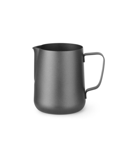 Milchkanne, schwarz 0,6 Liter, Ø 90, 112 mm Höhe, aus 18/10 Edelstahl mit  schwarzer Antihaftbeschichtung | 394-7837