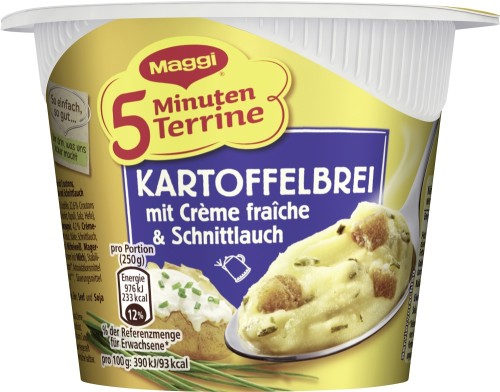 Maggi 5 Min Terrine Kartoffel- brei 53G m.Creme Fraiche u.Schnittlauch