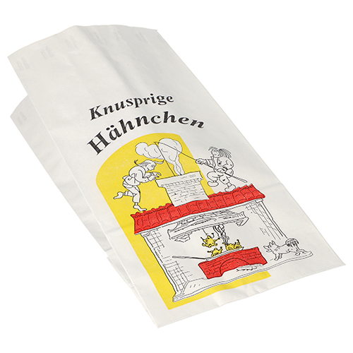 100 Hähnchenbeutel, Papier mit Alu-Einlage 28 cm x 13 cm x 8 cm "Max & Moritz" 1/1 von Starpak