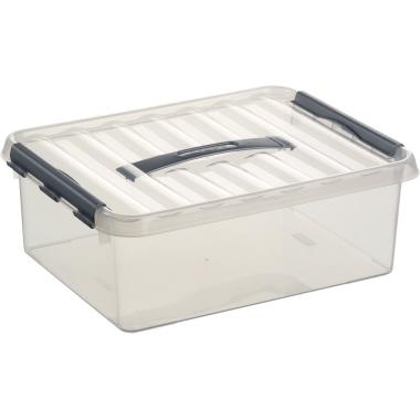 Aufbewahrungsbox Q-Line 30 x 14 x 40 cm (B x H x T) Kunststoff transparent