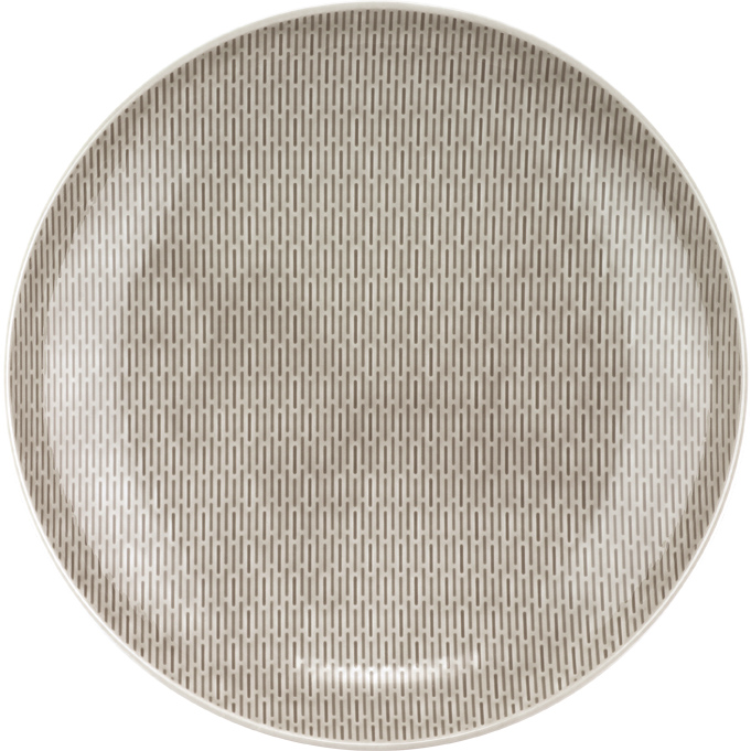 Bauscher Teller aus der Kollektion scope glow gray, tief, coup, relief, 24 cm, aus Porzellan